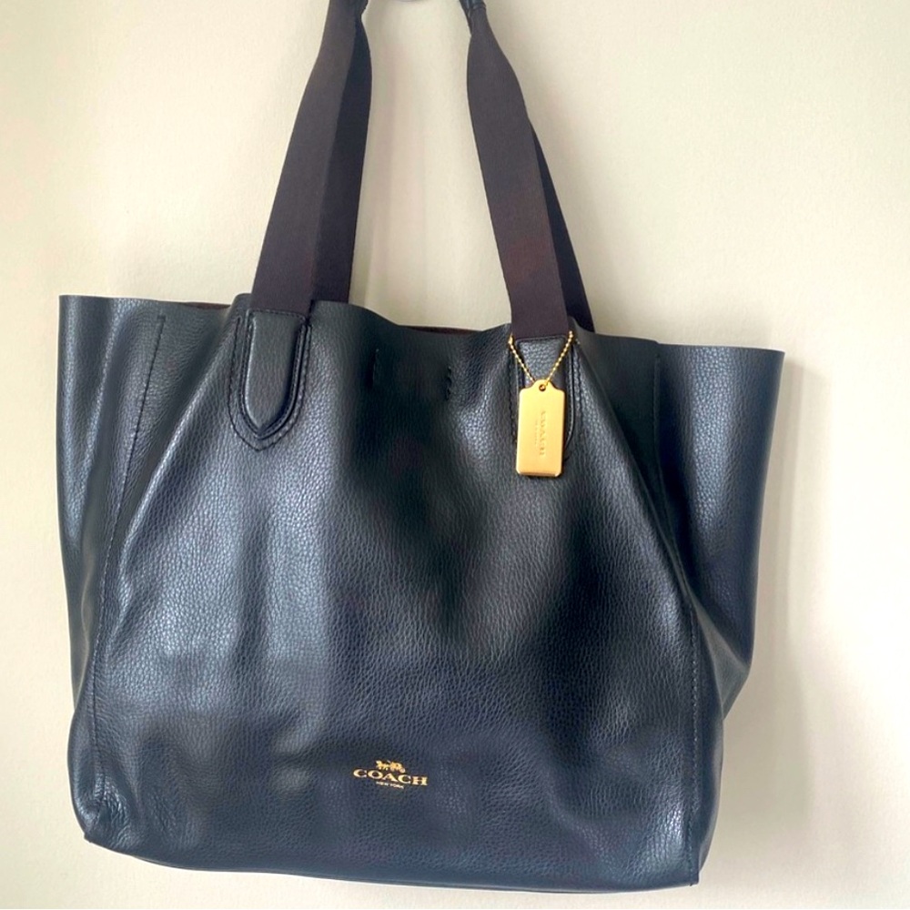 COACH Derby Tote Soft Black Leather F58660